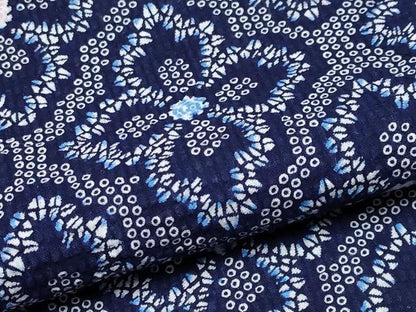 平和屋着物∴夏物 浴衣 花菱文 リップル生地 綿 逸品 CABF2766tx