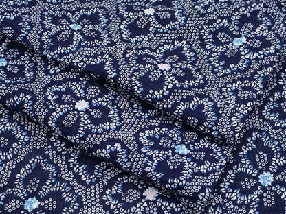 平和屋着物∴夏物 浴衣 花菱文 リップル生地 綿 逸品 CABF2766tx