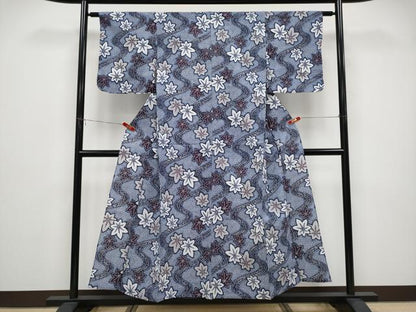 平和屋着物∴夏物 浴衣 竜田川 リップル生地 綿 逸品 CABF2768tx