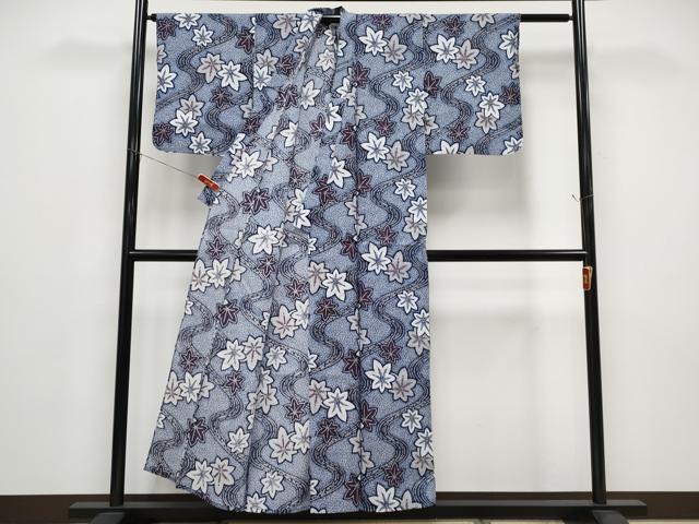 平和屋着物∴夏物 浴衣 竜田川 リップル生地 綿 逸品 CABF2768tx