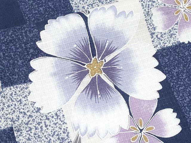 平和屋着物∴夏物 浴衣 綿紅梅 舞花文 綿 逸品 CABF2769tx