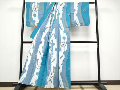 平和屋着物∴夏物 浴衣 吉祥文 綿 逸品 CABF2770tx