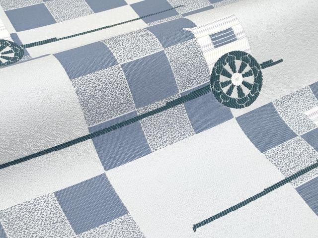 平和屋着物●六通柄袋帯　唐織　御所車文　正絹　逸品　未使用　CABF2771tx