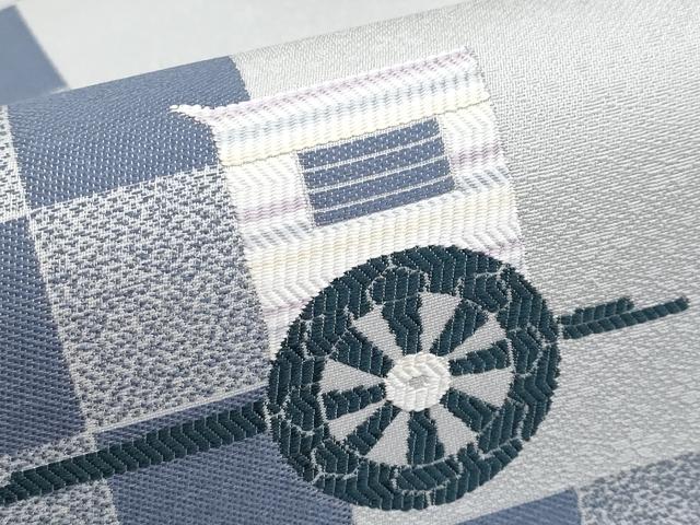 平和屋着物●六通柄袋帯　唐織　御所車文　正絹　逸品　未使用　CABF2771tx