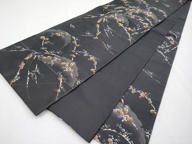 平和屋着物●六通柄袋帯　唐織　雪輪枝花文　正絹　逸品　CABF2774tx
