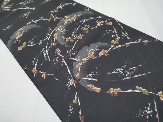 平和屋着物●六通柄袋帯　唐織　雪輪枝花文　正絹　逸品　CABF2774tx