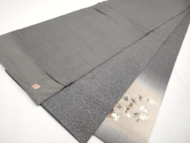 平和屋着物●太鼓柄袋帯　作家物　紬地　枝花文　金彩　正絹　逸品　CABF2782tx