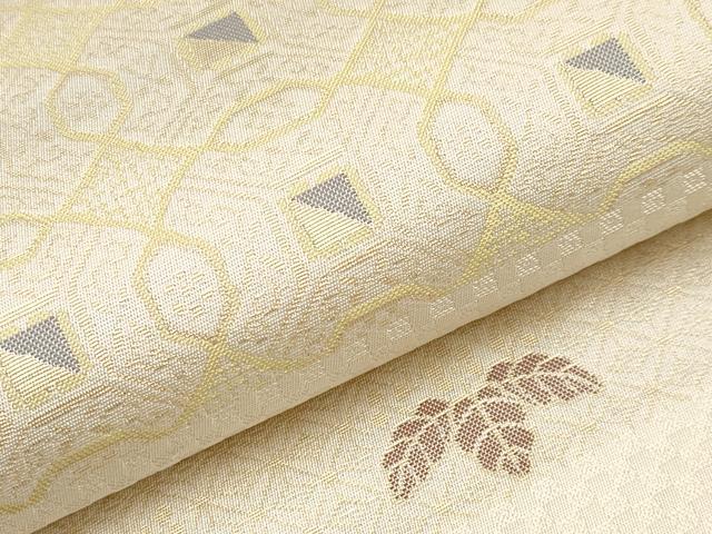 平和屋着物●全通柄　本袋帯　横段吉祥文　金糸　正絹　逸品　CABF2785tx