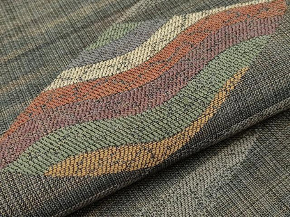 平和屋着物●九寸開き名古屋帯　抽象文　金糸　正絹　逸品　未使用　CABF2787tx