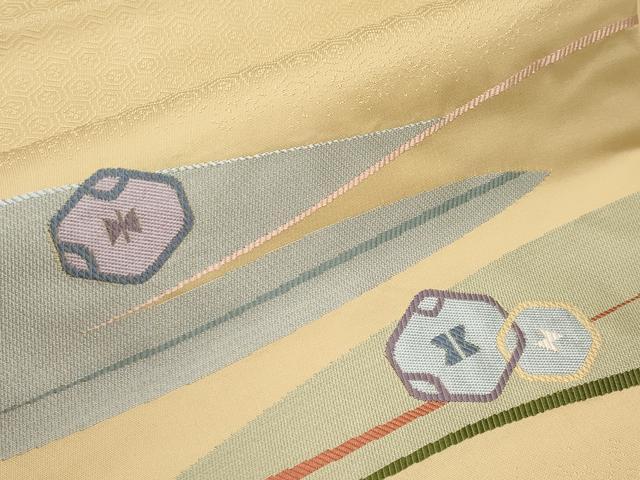 平和屋着物●九寸名古屋帯　吉祥文　正絹　逸品　CABF2788tx