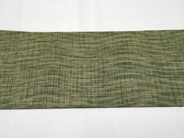 平和屋着物●九寸名古屋帯　紬地　間道　金糸　正絹　逸品　CABF2795tx