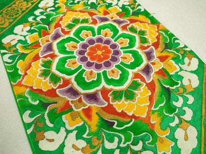 平和屋着物◎六通柄袋帯 唐織 正倉院花文 正絹 逸品 CABF2813ze