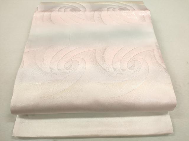 平和屋着物◎六通柄袋帯 作家物 抽象文 銀糸 正絹 逸品 CABF2822ze
