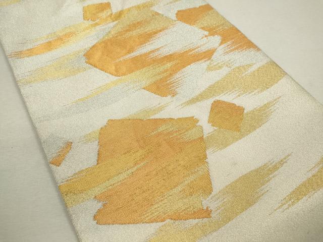平和屋着物◎綴れ 太鼓柄袋帯 破れ色紙文 金銀糸 正絹 逸品 CABF2829ze