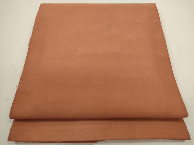 平和屋着物◎八寸名古屋帯 色無地 ときがら茶色 正絹 逸品 CABF2847ze