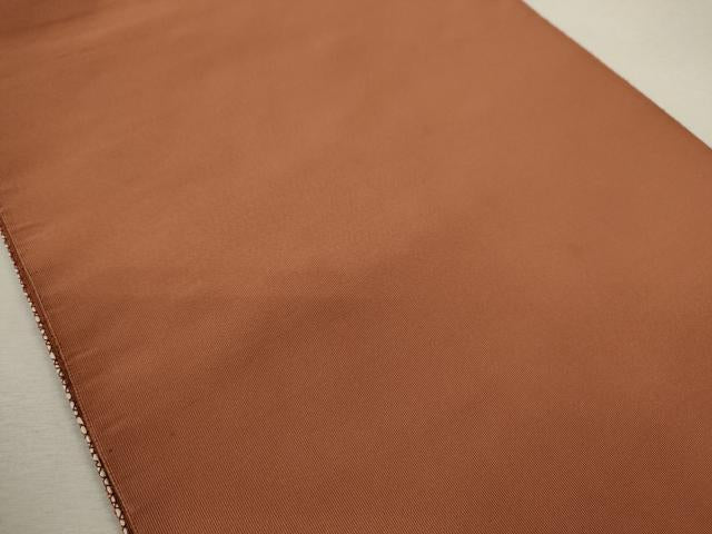 平和屋着物◎八寸名古屋帯 色無地 ときがら茶色 正絹 逸品 CABF2847ze