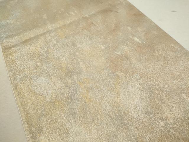 平和屋着物◎六通柄袋帯　作家物　日本画　枝花文　ワンポイント　金銀彩　正絹　逸品　CABF285ze
