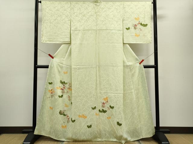 平和屋着物■訪問着 刺繍 花籠文 金糸 正絹 逸品 未使用 CABF2881ze