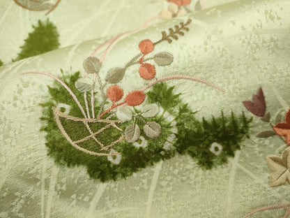 平和屋着物■訪問着 刺繍 花籠文 金糸 正絹 逸品 未使用 CABF2881ze