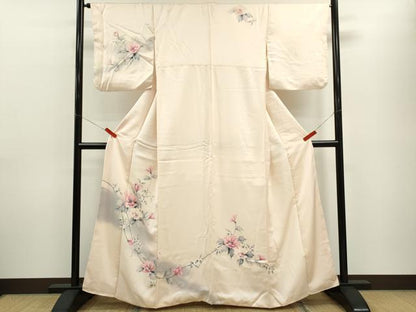 平和屋着物■訪問着 手描き 枝花文 暈し染め 正絹 逸品 CABF2882ze