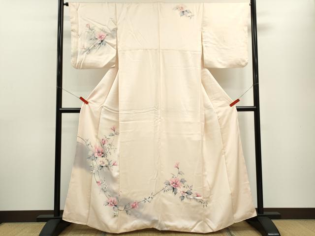 平和屋着物■訪問着 手描き 枝花文 暈し染め 正絹 逸品 CABF2882ze