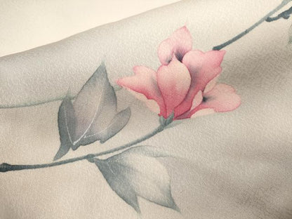 平和屋着物■訪問着 手描き 枝花文 暈し染め 正絹 逸品 CABF2882ze