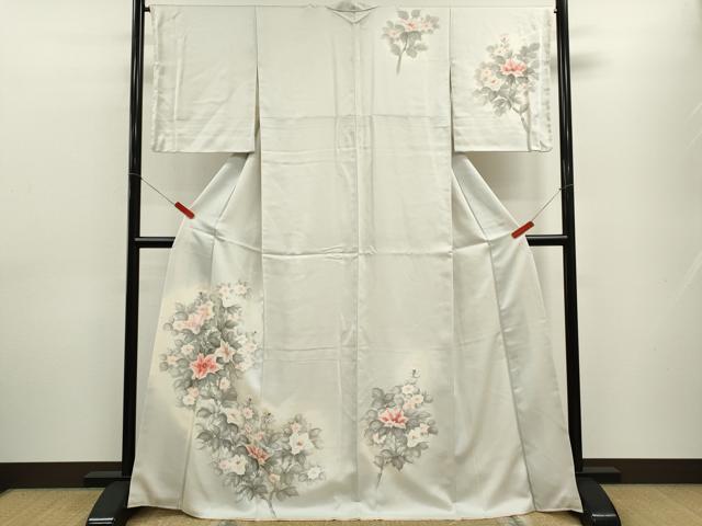 平和屋着物■訪問着 手描き 枝花文 暈し染め 正絹 逸品 CABF2887ze
