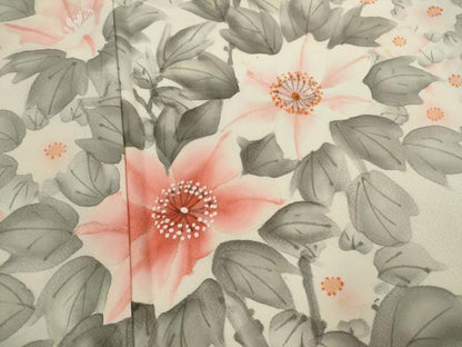 平和屋着物■訪問着 手描き 枝花文 暈し染め 正絹 逸品 CABF2887ze