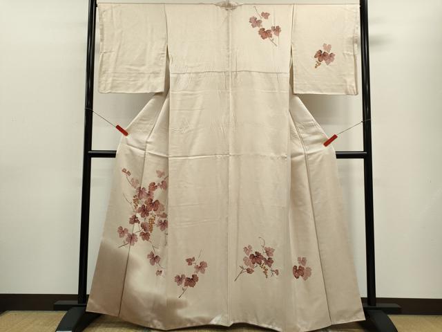 平和屋着物■訪問着 葡萄蔦の葉文 暈し染め 正絹 逸品 CABF2888ze