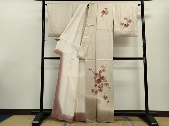 平和屋着物■訪問着 葡萄蔦の葉文 暈し染め 正絹 逸品 CABF2888ze