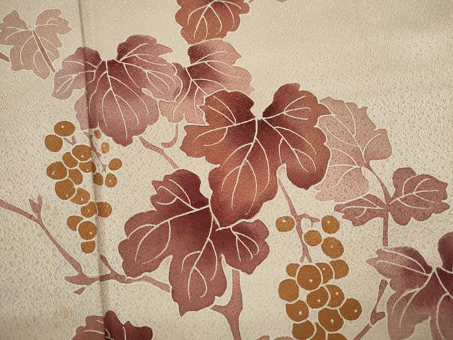 平和屋着物■訪問着 葡萄蔦の葉文 暈し染め 正絹 逸品 CABF2888ze