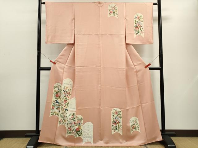 平和屋着物■訪問着 刺繍 鳳凰更紗花唐草文 正絹 逸品 CABF2889ze