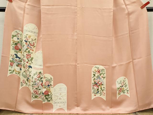 平和屋着物■訪問着 刺繍 鳳凰更紗花唐草文 正絹 逸品 CABF2889ze