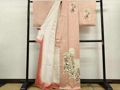 平和屋着物■訪問着 刺繍 鳳凰更紗花唐草文 正絹 逸品 CABF2889ze