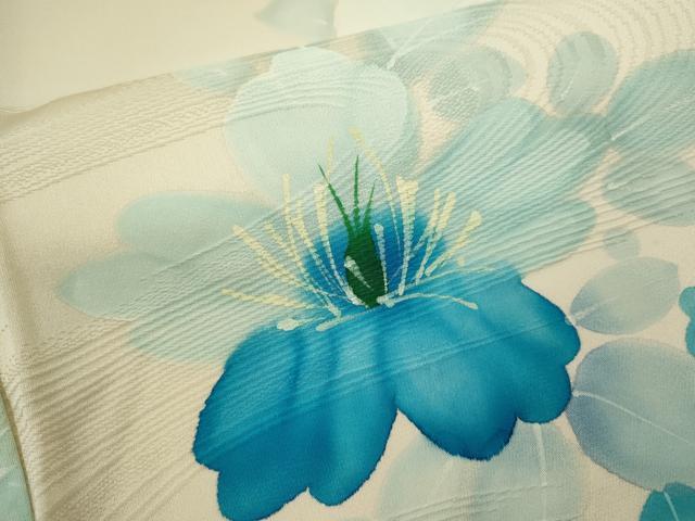 平和屋着物■訪問着 手描き 草花文 暈し染め 正絹 逸品 CABF2892ze