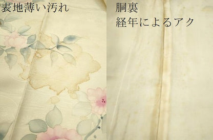 平和屋着物■訪問着 手描き 枝花文 金彩 正絹 逸品 CABF2893ze