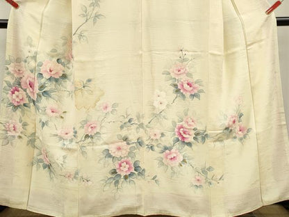 平和屋着物■訪問着 手描き 枝花文 金彩 正絹 逸品 CABF2893ze