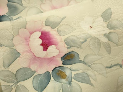平和屋着物■訪問着 手描き 枝花文 金彩 正絹 逸品 CABF2893ze