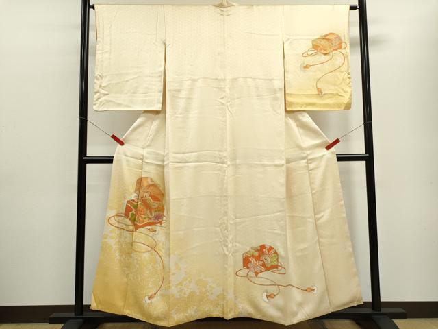 平和屋着物■訪問着 文箱草花文 暈し染め 金彩 正絹 逸品 CABF2894ze