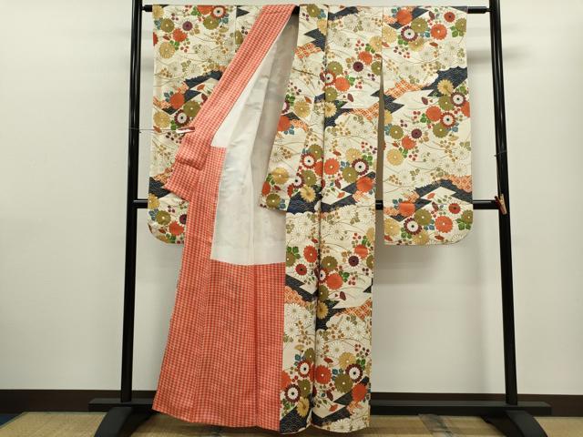 平和屋着物■豪華振袖 吉祥枝花文 金通し地 正絹 逸品 CABF2898ze