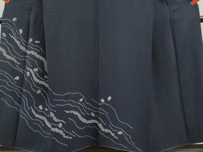 平和屋着物■中国三大刺繍 相良刺繍 訪問着 絞り 刺繍 吉祥草花文 正絹 逸品 CABF2901ze