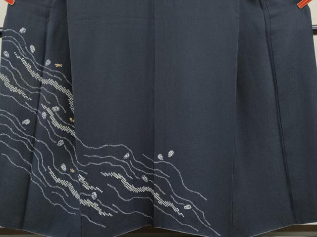平和屋着物■中国三大刺繍 相良刺繍 訪問着 絞り 刺繍 吉祥草花文 正絹 逸品 CABF2901ze