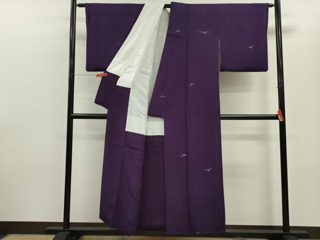平和屋着物■上質な小紋 枝花文 銀糸 正絹 逸品 CABF2902ze