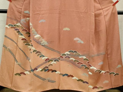 平和屋着物■訪問着 葛帯松文 暈し染め 金彩 正絹 逸品 CABF2903ze