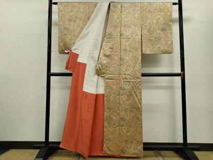 平和屋着物■上質な小紋 蜀江草花文 正絹 逸品 CABF2904ze