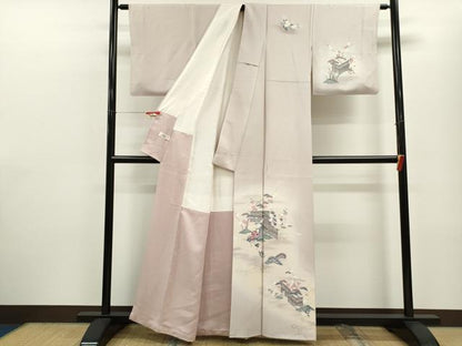 平和屋着物■訪問着 松竹梅籬草花文 暈し染め 金彩 やまと謹製 正絹 逸品 CABF2910ze