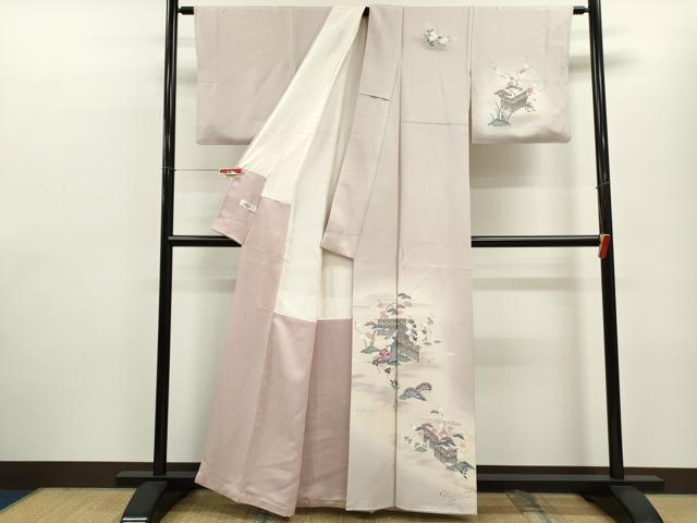 平和屋着物■訪問着 松竹梅籬草花文 暈し染め 金彩 やまと謹製 正絹 逸品 CABF2910ze