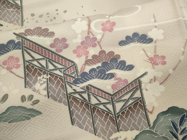 平和屋着物■訪問着 松竹梅籬草花文 暈し染め 金彩 やまと謹製 正絹 逸品 CABF2910ze