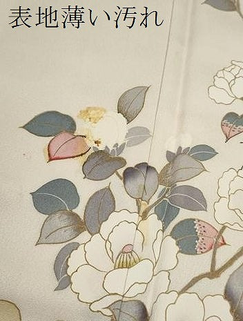 平和屋着物■訪問着　友禅　枝花文　暈し染め　金彩　正絹　逸品　CABF2934ze
