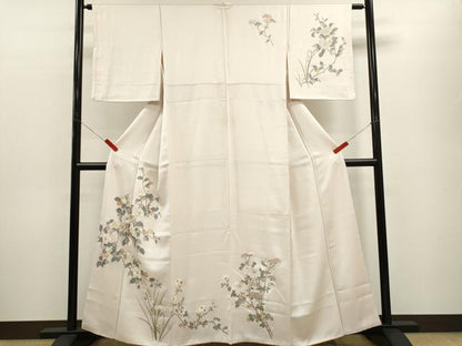 平和屋着物■訪問着　友禅　枝花文　暈し染め　金彩　正絹　逸品　CABF2934ze